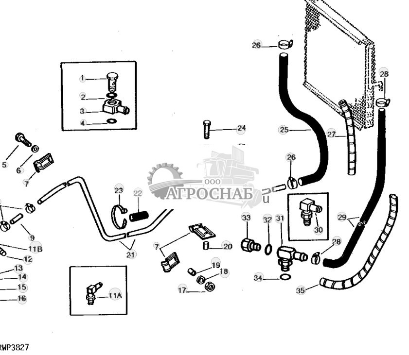 Hydraulic Oil Cooler Return Lines 